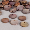 Sequin en nacre agoya gris taupe x1