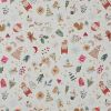 Tissu popeline coton noël - blanc x 10 cm