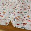 Tissu popeline coton noël - blanc x 10 cm