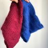 Kit tricot col Torsade bordeaux - L'Atelier