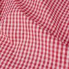 Tissu popeline coton vichy 6 mm - rouge x 10 cm