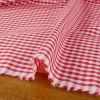 Tissu popeline coton vichy 6 mm - rouge x 10 cm