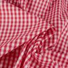 Tissu popeline coton vichy 6 mm - rouge x 10 cm