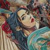 Tissu jacquard gobelin japonaises kimono - multicolore x 10 cm
