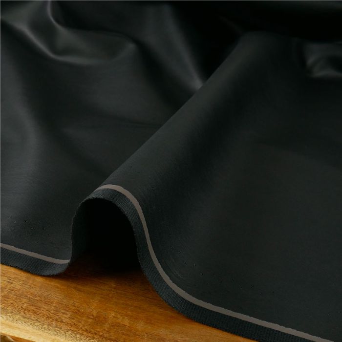 Tissu simili cuir souple stretch haute couture - noir x 10 cm