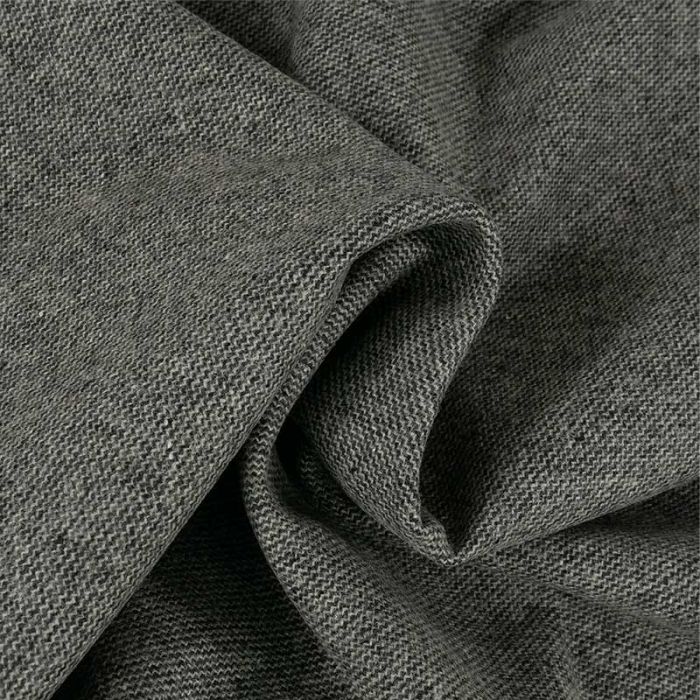 Tissu lainage chevrons haute couture - gris clair x 10 cm