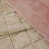 Tissu matelassé velours fausse fourrure - vieux rose x 10 cm