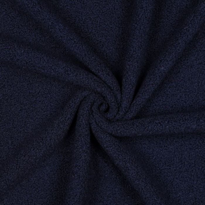 Tissu fausse fourrure Teddy polaire - bleu marine x 10 cm