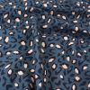 Tissu viscose Bagheera Bleu - Eglantine et Zoé x 10 cm