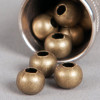 Perle en métal unie 8mm bronze x10
