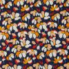 Tissu viscose Florell bleu - Atelier de la création x 10 cm