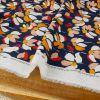 Tissu viscose Florell bleu - Atelier de la création x 10 cm