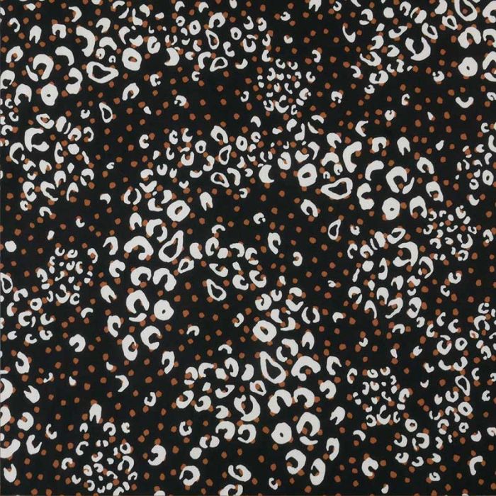 Tissu viscose Pantera noir - Atelier de la création x 10 cm