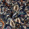Tissu viscose Paislo bleu - Atelier de la création x 10 cm