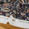 Tissu viscose Paislo bleu - Atelier de la création x 10 cm