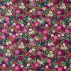 Tissu popeline de coton fleurs de Noël - violet x 10 cm