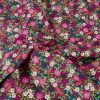 Tissu popeline de coton fleurs de Noël - violet x 10 cm