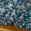Tissu block print indien Keranya fleurs - canard x 10 cm