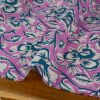 Tissu block print indien Serani fleurs - rose x 10 cm