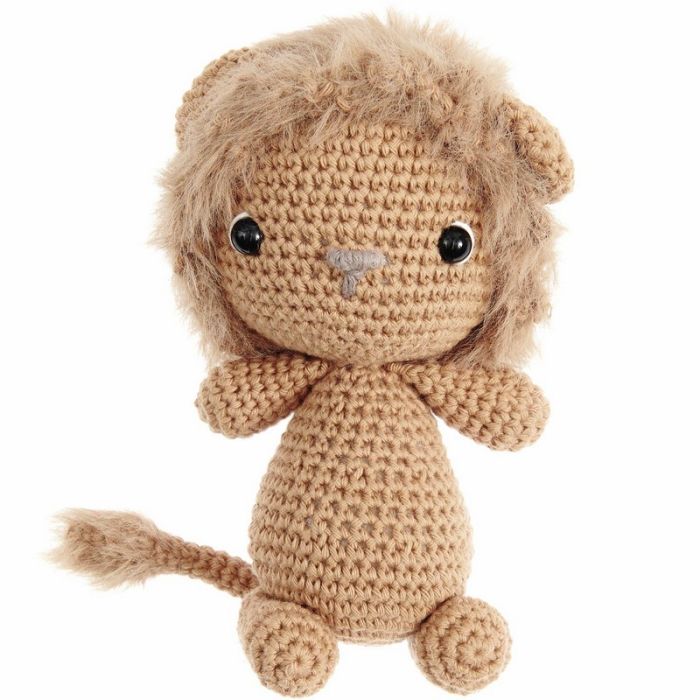 Kit crochet amigurumi lion - furry