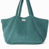 Kit couture - grand cabas en velours celadon