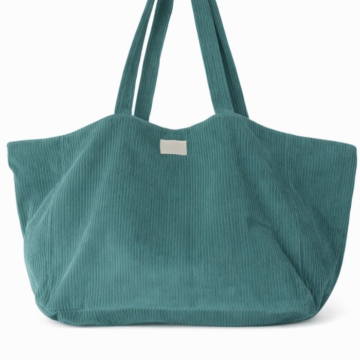 Kit couture - grand cabas en velours celadon