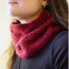 Kit tricot col Torsade bordeaux - L'Atelier