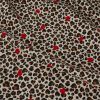 Tissu jersey fin léopard coeurs - écru x 10 cm