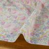 Tissu satin coton fleurs pastel haute couture - rose