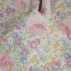 Tissu satin coton fleurs pastel haute couture - rose