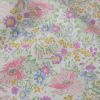 Tissu satin coton fleurs pastel haute couture - rose