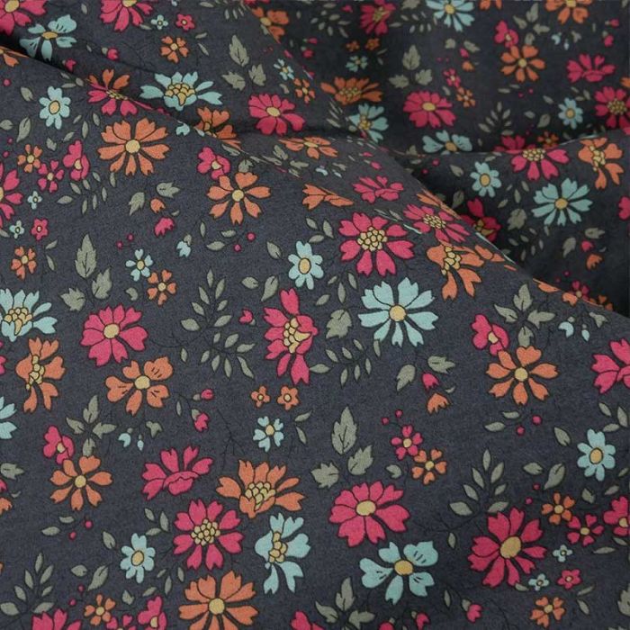 Tissu Liberty of London Capel Floret - gris anthracite x 10 cm