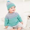 Kit tricot bonnet bébé bleu modèle 01 Rico Baby 038 - Rico design