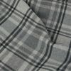 Tissu lainage cachemire tartan haute couture - gris x 10 cm