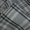Tissu lainage cachemire tartan haute couture - gris x 10 cm