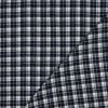 Tissu flanelle coton tartan petits carreaux - bleu marine x 10 cm