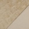 Tissu fausse fourrure géométrie - écru x 10 cm