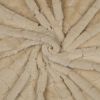Tissu fausse fourrure géométrie - écru x 10 cm