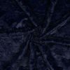 Tissu fausse fourrure coeurs - bleu marine x 10 cm