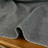 Tissu lainage fin chevrons haute couture - gris foncé x 10 cm
