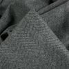 Tissu lainage fin chevrons haute couture - gris foncé x 10 cm