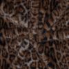 Tissu fausse fourrure léopard - brun x 10 cm