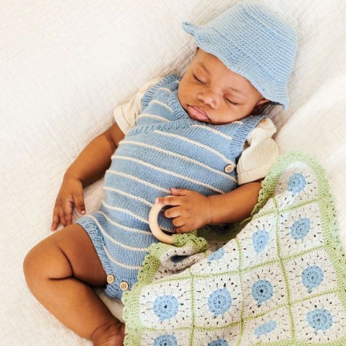 Kit tricot barboteuse bicolore bébé modèle 11 Rico Baby 043 - Rico design