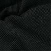 Tissu Crêpe de laine quadrillé haute couture - noir x 10 cm