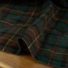 Tissu matelassé doudoune tartan - vert foncé x 10 cm