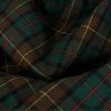 Tissu matelassé doudoune tartan - vert foncé x 10 cm