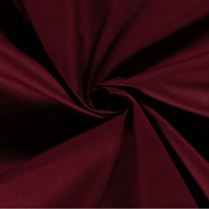 Tissu popeline coton - bordeaux x 10 cm