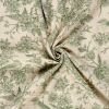 Tissu double gaze toile de jouy - menthe x 10 cm