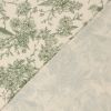 Tissu double gaze toile de jouy - menthe x 10 cm