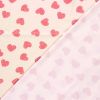 Tissu jersey fin coeurs - rose nude x 10 cm